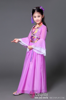 Đồ Chị Hằng Nga Trẻ Em Tím Nhạt