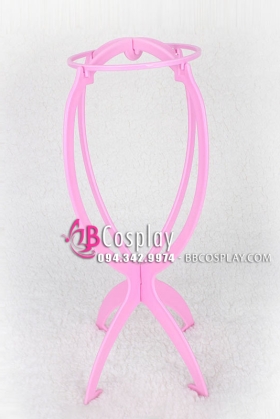 Chân Để Wig Nhựa Hồng