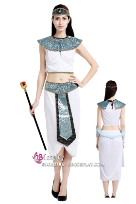 Trang Phục Ai Cập Nữ Trắng Xanh