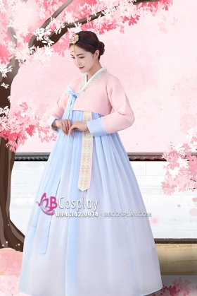 Váy Hanbok Hàn Quốc Đẹp Váy Xanh Pastel
