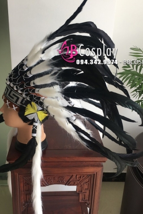 Nón Thổ Dân Giá Rẻ Lông Đen Trắng