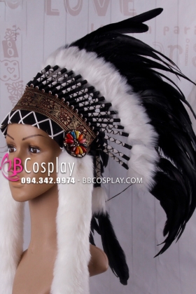 Nón Thổ Dân Xịn Xò Lông Đen