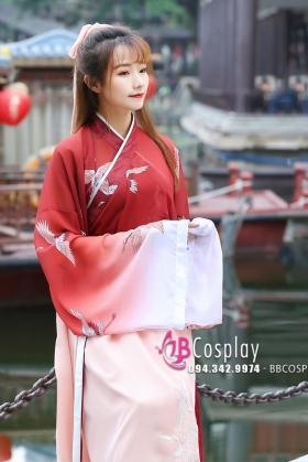 Trang Phục Hằng Nga Hồng Hạc Du Xuân