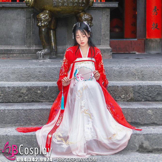 Hán Phục Chiết Ngực Hoả Mai Lộc