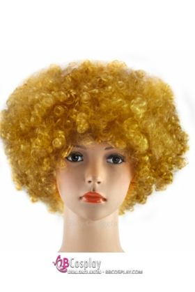 Tóc Giả Xù Vàng Đồng Nilon