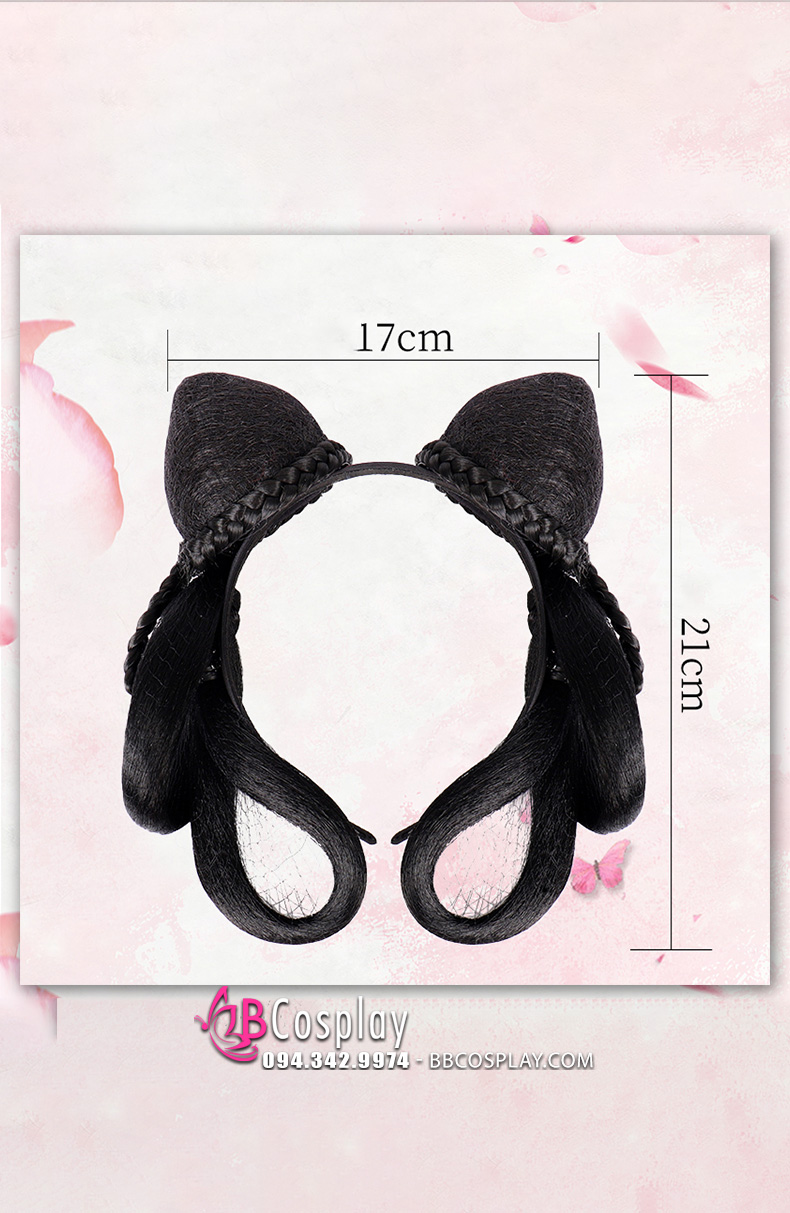 Búi Tóc Cổ Trang Hán Phục Giả Kiểu Tai Mèo