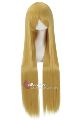 Tóc Giả Vàng Dài 100Cm