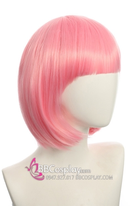 Tóc Ngắn Cúp Mái Ngang Hồng Baby