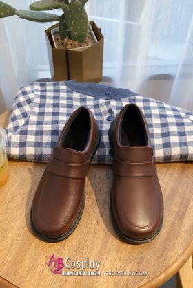 Giày Nữ Sinh Nhật Bản Màu Nâu Socola
