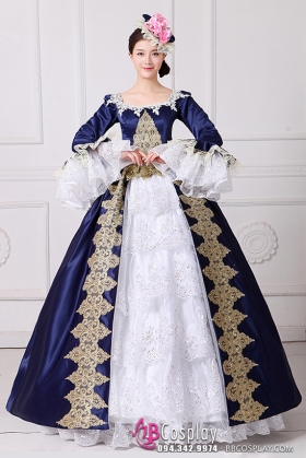 Đầm Quý Tộc Âu Mỹ - Xanh Dương