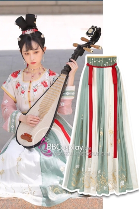 Váy Múa Đôn Hoàng - Bạc Hà Lục Phấn