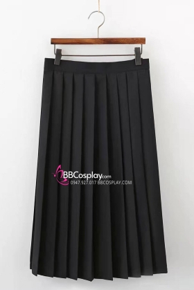 Váy Xếp Ly Đen Dài 80-84Cm