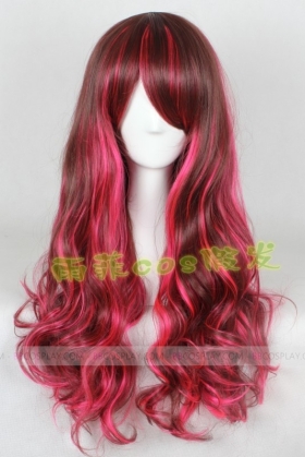 Tóc Nâu Line Hồng Dài Xoăn 1