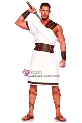Trang Phục Nam Chiến Binh La Mã Trắng Bigsize >100Kg