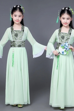Trang Phục Cổ Trang Tiểu Hồng Thiên Nữ Bé Gái Tiểu Thanh