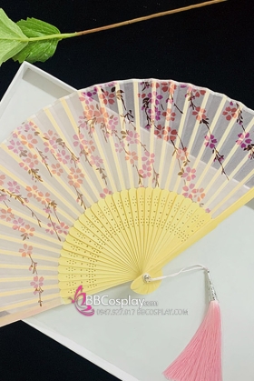 Uchiwa Quạt Vải Nhật Bản Anh Đào