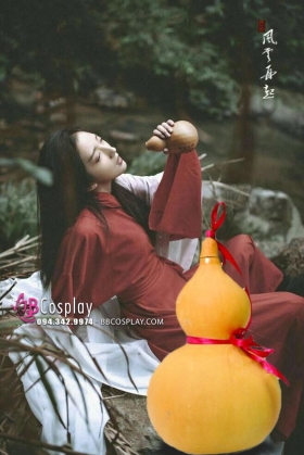 Bầu Rượu Hồ Lô Vàng 12x25cm