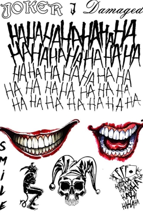 Bộ Hình Xăm Joker Suicide Squad