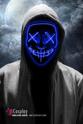 Mặt Nạ Halloween Có Đèn Led - Mặt Nạ Đèn Màu Điện Tử