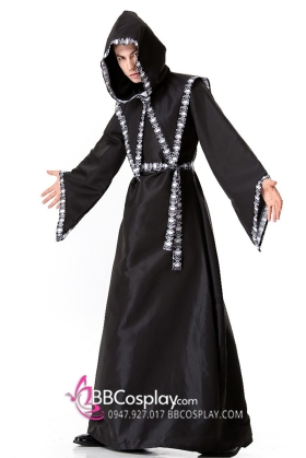 Quần Áo Pháp Sư Halloween - Mẫu Viền Hộp Sọ
