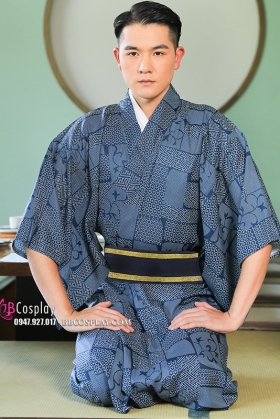 Yukata Nam Nhật Bản Trà Đạo