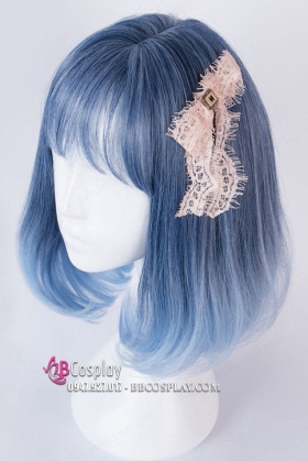 Tóc Giả Xanh Ngắn Mái Ngang Lolita