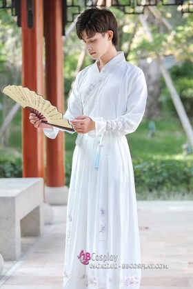 Hán Phục Bạch Y Cầm Sư