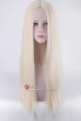 Tóc Giả Vàng Kim 2 Mái 80Cm