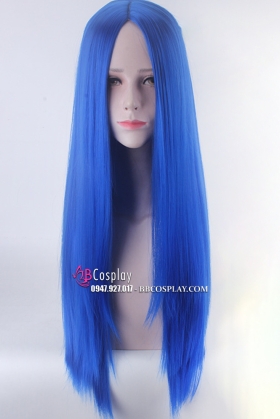 Tóc Giả Xanh Dương 2 Mái 80Cm