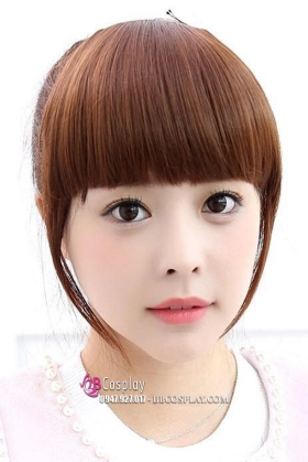 Cái Tóc Kèm Mái Giả- Nâu/ Nâu Đỏ/ Hồng