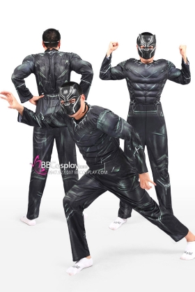 Đồ Chiến Binh Báo Đen Black Panther Cơ Bắp
