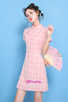 Sườn Xám 2024 Caro Hồng