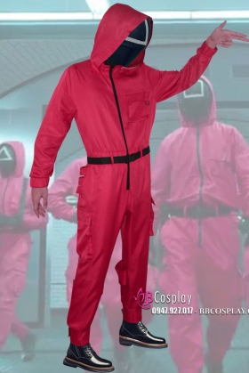 Đồ Lính Màu Đỏ Squid Game - Trò Chơi Con Mực