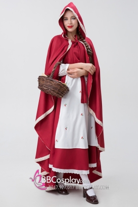 Trang Phục Nữ Nông Thôn Quàng Khăn Đỏ Choàng Siêu To