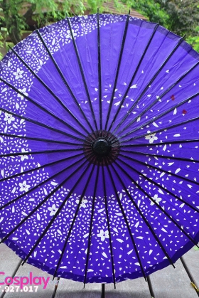 Dù Giấy Tím Đậm 1 Xoáy -Dù Nhật Bản Wagasa