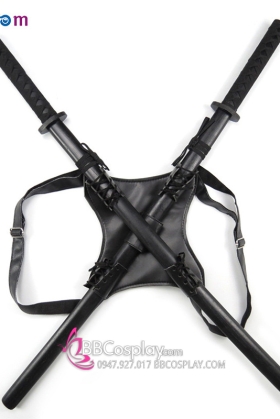 Đai Đeo Kiếm Chéo Sau Lưng - Kèm Kiếm Gỗ 75Cm