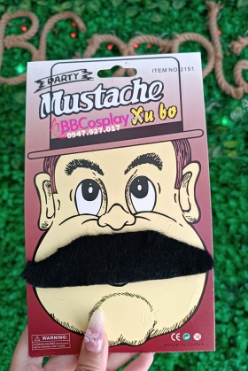 Râu Mép Giả Loại Dày Đen Thẳng