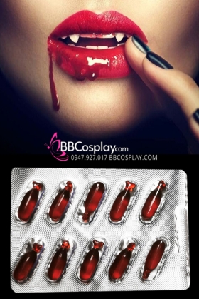 Viên Máu Dạng Vỉ 10 Viên Hoá Trang Dracula Cương Thi Halloween
