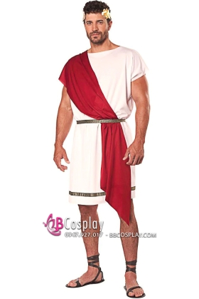 Trang Phục Hy Lạp Cổ Đại - Áo Trắng Choàng Đỏ