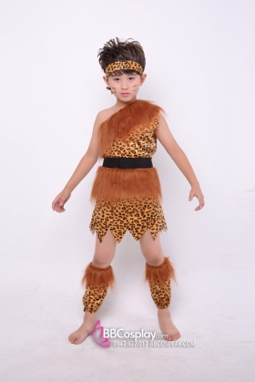 Đồ Người Rừng Cho Bé Trai Màu Vàng Vai Chéo