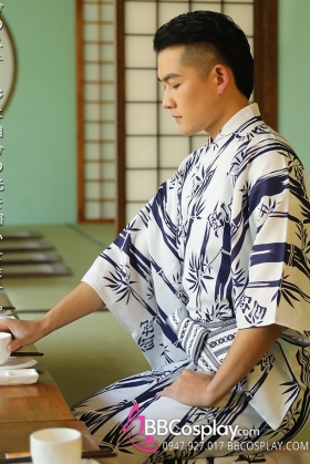 Nagagi Trà Đạo Cây Trúc Trắng - Thắt Lưng Thắt Sẵn