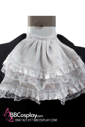 Bèo Cổ Quý Tộc Châu Âu Trắng Ren 2 Tầng