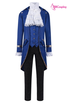 Vest Hoàng Tử Xanh Viền Vàng Đuôi Tôm