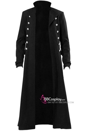 Khoác Đen Dài Renaissance Áo Cosplay Hải Tặc