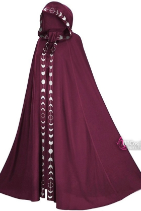 Chiếc Áo Choàng Phù Thủy Viền Nhật Nguyệt - Màu Đỏ