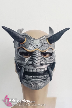 Mặt Nạ Samurai Silicone - Màu Bạc