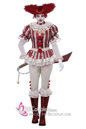 Halloween Trang Phục Nữ Sadistic Clown Kinh Dị