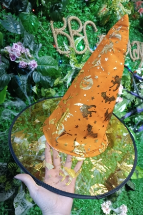 Nón Phù Thủy 1 Lớp Màu Cam