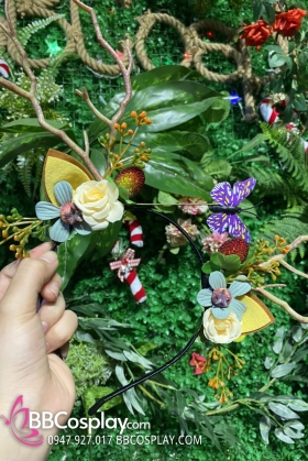 Cài Tóc Tinh Linh Rừng Hoa Trắng Và Bướm