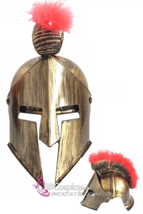 Mũ Chiến Binh 300 Che Mặt Lông Đỏ